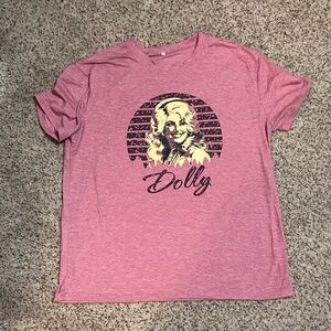 Pink Graphic T-Shirt with Dolly Design